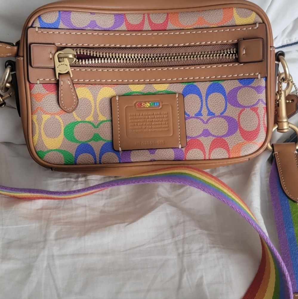 Coach cross body rainbow